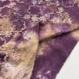 Țesătură din bumbac TIE DYE EMBROIDERY Eva tape design D