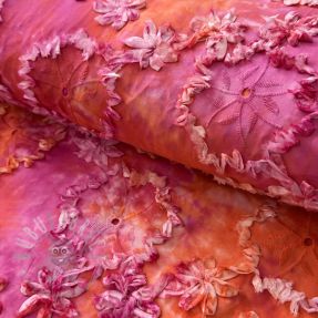 Țesătură din bumbac TIE DYE EMBROIDERY Eva tape design F