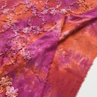 Țesătură din bumbac TIE DYE EMBROIDERY Eva tape design F