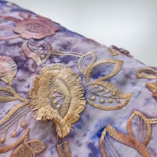 Țesătură din bumbac TIE DYE EMBROIDERY Flora design C