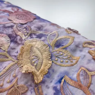 Țesătură din bumbac TIE DYE EMBROIDERY Flora design C
