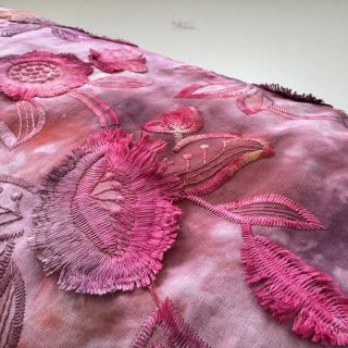 Țesătură din bumbac TIE DYE EMBROIDERY Flora design D