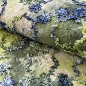 Țesătură din bumbac TIE DYE EMBROIDERY Eva tape design A