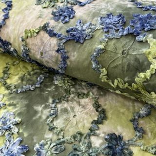 Țesătură din bumbac TIE DYE EMBROIDERY Eva tape design A