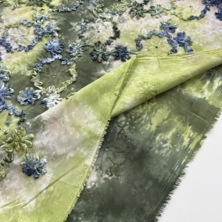 Țesătură din bumbac TIE DYE EMBROIDERY Eva tape design A