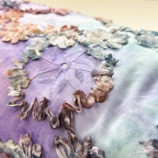 Țesătură din bumbac TIE DYE EMBROIDERY Eva tape design C