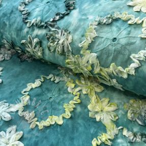 Țesătură din bumbac TIE DYE EMBROIDERY Eva tape design B