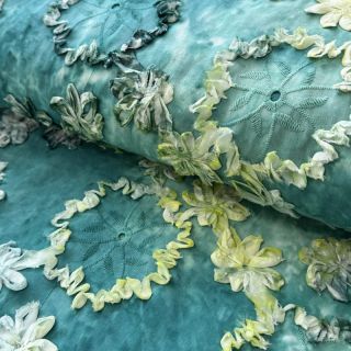 Țesătură din bumbac TIE DYE EMBROIDERY Eva tape design B