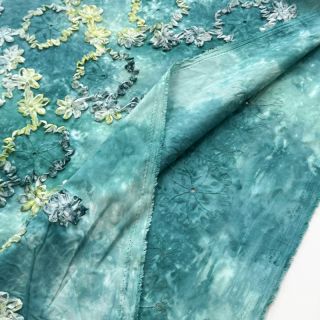 Țesătură din bumbac TIE DYE EMBROIDERY Eva tape design B