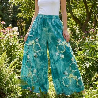 Țesătură din bumbac TIE DYE EMBROIDERY Eva tape design B