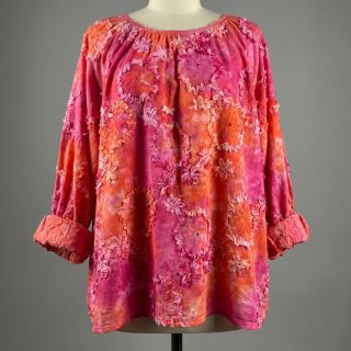 Țesătură din bumbac TIE DYE EMBROIDERY Eva tape design F