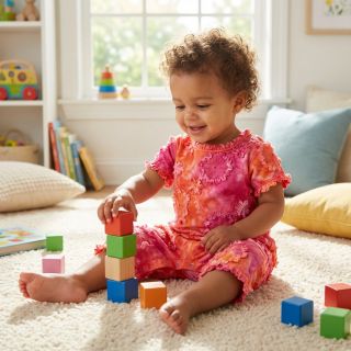 Țesătură din bumbac TIE DYE EMBROIDERY Eva tape design F