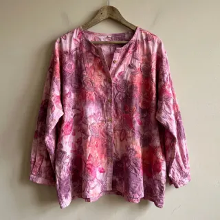Țesătură din bumbac TIE DYE EMBROIDERY Flora design D