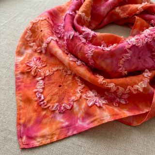 Țesătură din bumbac TIE DYE EMBROIDERY Eva tape design F