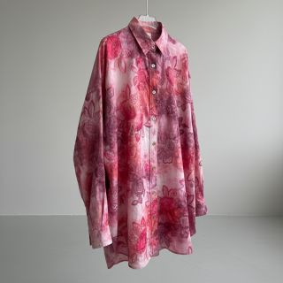 Țesătură din bumbac TIE DYE EMBROIDERY Flora design D