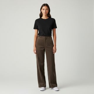 Catifea raiată subțire dark brown