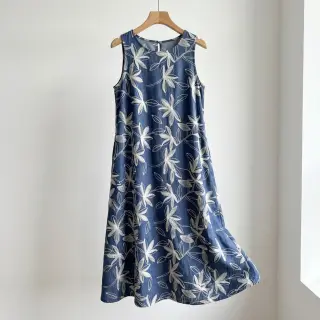 Țesătură din bumbac JEANS Embroidery Flowers white