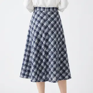 Țesătură din bumbac YARN DYED BRUSHED Check EMBROIDERY navy