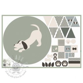 Țesătură din bumbac Dog PANEL digital print