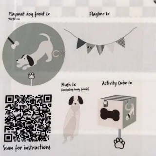 Țesătură din bumbac Dog PANEL digital print