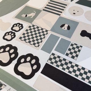 Țesătură din bumbac Dog PANEL digital print