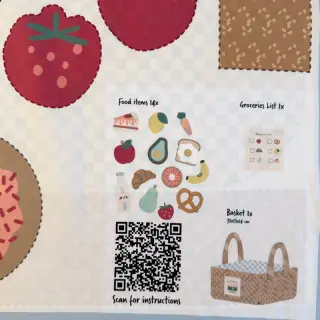Țesătură din bumbac Farmers market PANEL digital print