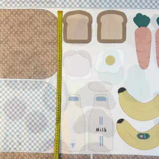 Țesătură din bumbac Farmers market PANEL digital print