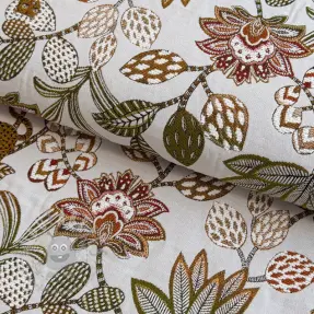Țesătură decorativă jacquard Soliman allover blanc