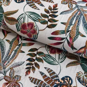 Țesătură decorativă jacquard Neroli allover blanc