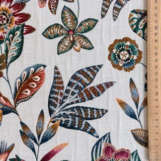 Țesătură decorativă jacquard Neroli allover blanc