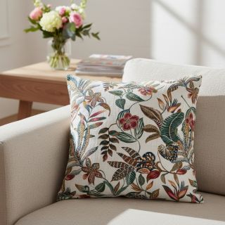 Țesătură decorativă jacquard Neroli allover blanc