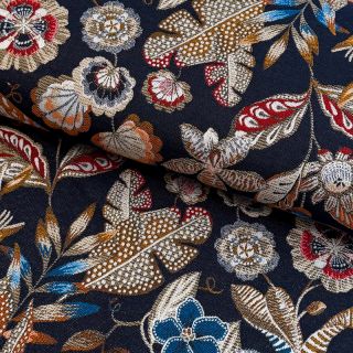 Țesătură decorativă jacquard Neroli allover nuit