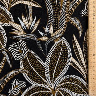 Țesătură decorativă jacquard Moranto allover noir