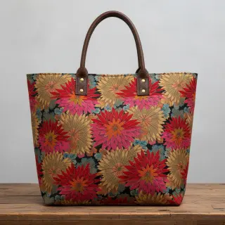 Țesătură decorativă jacquard Matcha allover rouge