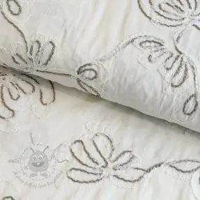 Țesătură din bumbac EMBROIDERY Loom En Light off white