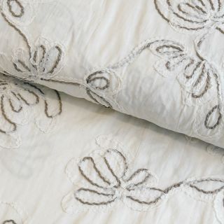 Țesătură din bumbac EMBROIDERY Loom En Light off white