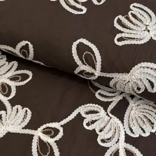 Țesătură din bumbac EMBROIDERY Loom En Light brown