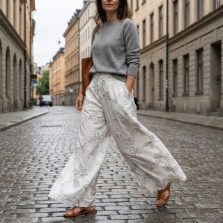 Țesătură din bumbac EMBROIDERY Loom En Light off white