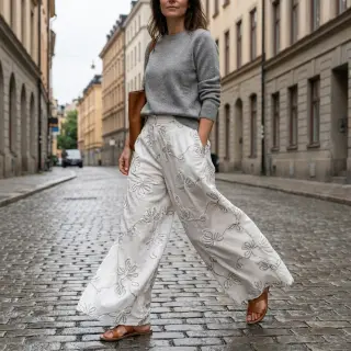 Țesătură din bumbac EMBROIDERY Loom En Light off white