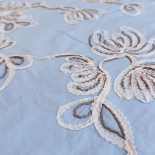 Țesătură din bumbac EMBROIDERY Loom En Light baby blue