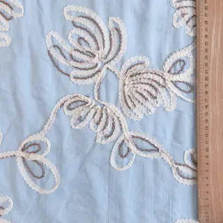 Țesătură din bumbac EMBROIDERY Loom En Light baby blue