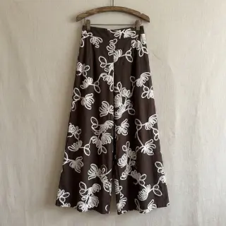 Țesătură din bumbac EMBROIDERY Loom En Light brown