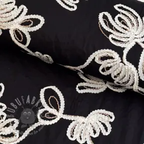 Țesătură din bumbac EMBROIDERY Loom En Light black