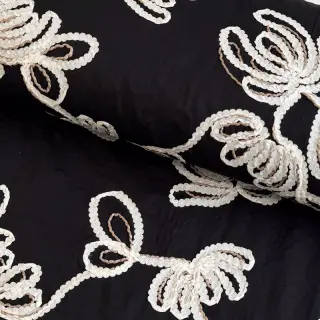 Țesătură din bumbac EMBROIDERY Loom En Light black