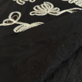 Țesătură din bumbac EMBROIDERY Loom En Light black