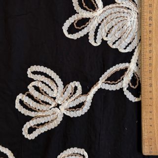 Țesătură din bumbac EMBROIDERY Loom En Light black