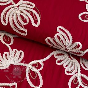 Țesătură din bumbac EMBROIDERY Loom En Light red
