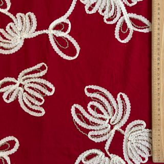 Țesătură din bumbac EMBROIDERY Loom En Light red