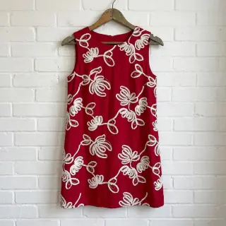 Țesătură din bumbac EMBROIDERY Loom En Light red