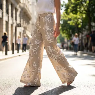 Țesătură din bumbac EMBROIDERY Loom En Light natural